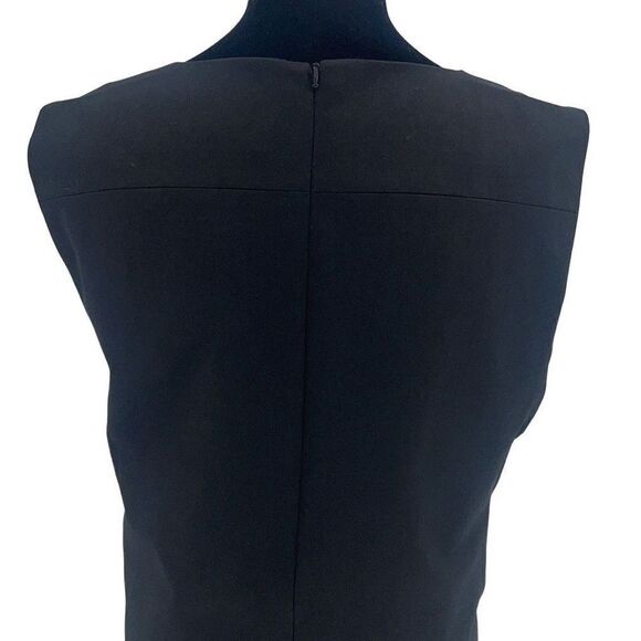 Ministry Of Supply Kinetic Sleeveless V Neck Side Slit Shift Dress Black Size 14 - Picture 5 of 11